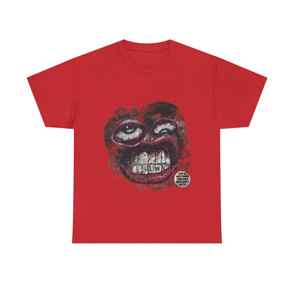 Distorted Face Thrifted Streetwear Tee | Vintage Grunge Graphic T-Shirt