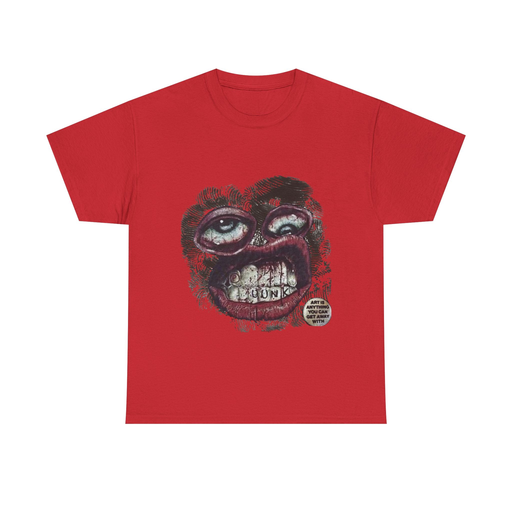 Distorted Face Thrifted Streetwear Tee | Vintage Grunge Graphic T-Shirt