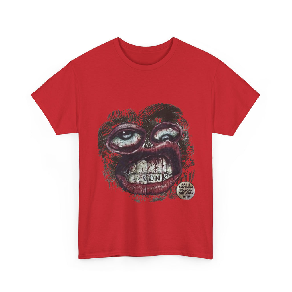 Distorted Face Thrifted Streetwear Tee | Vintage Grunge Graphic T-Shirt