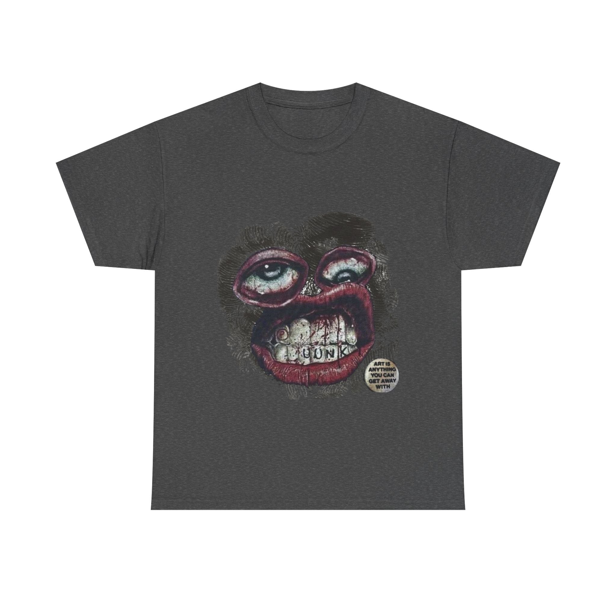 Distorted Face Thrifted Streetwear Tee | Vintage Grunge Graphic T-Shirt