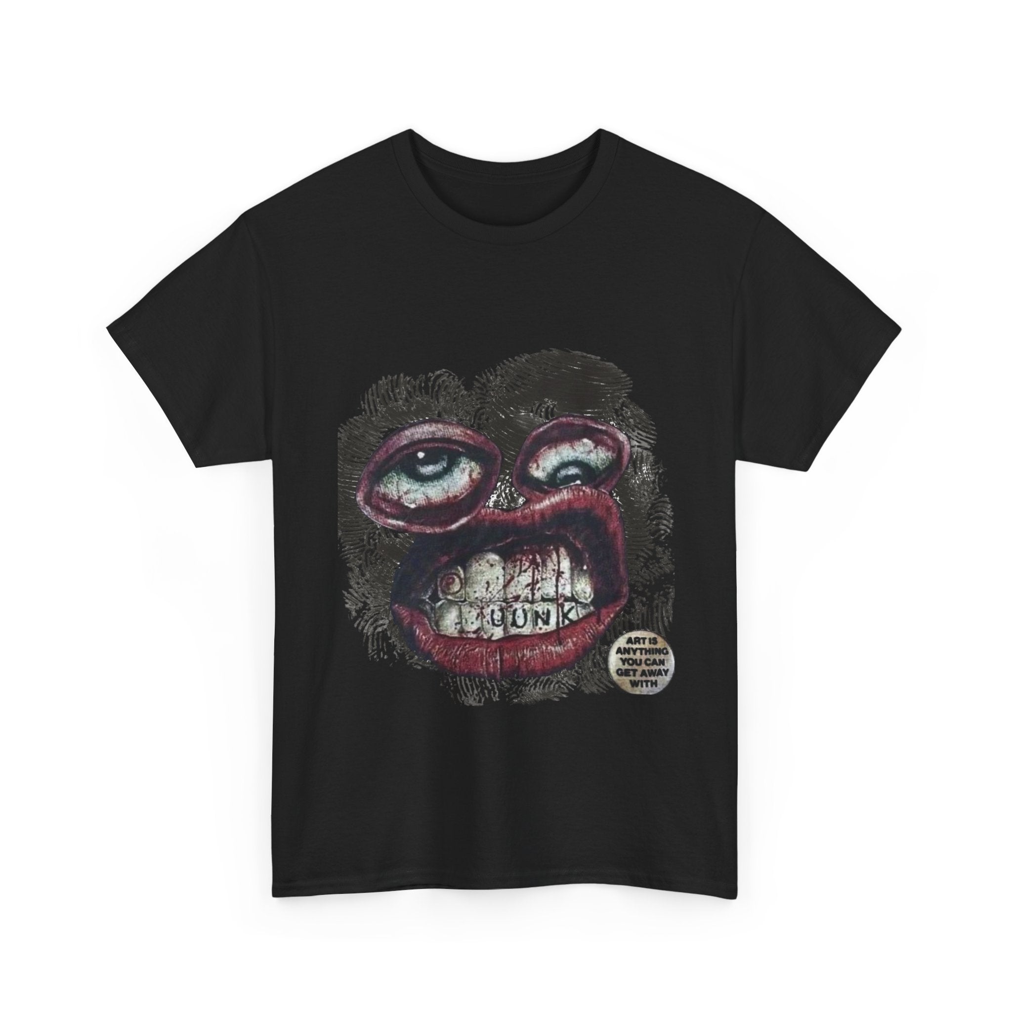 Distorted Face Thrifted Streetwear Tee | Vintage Grunge Graphic T-Shirt