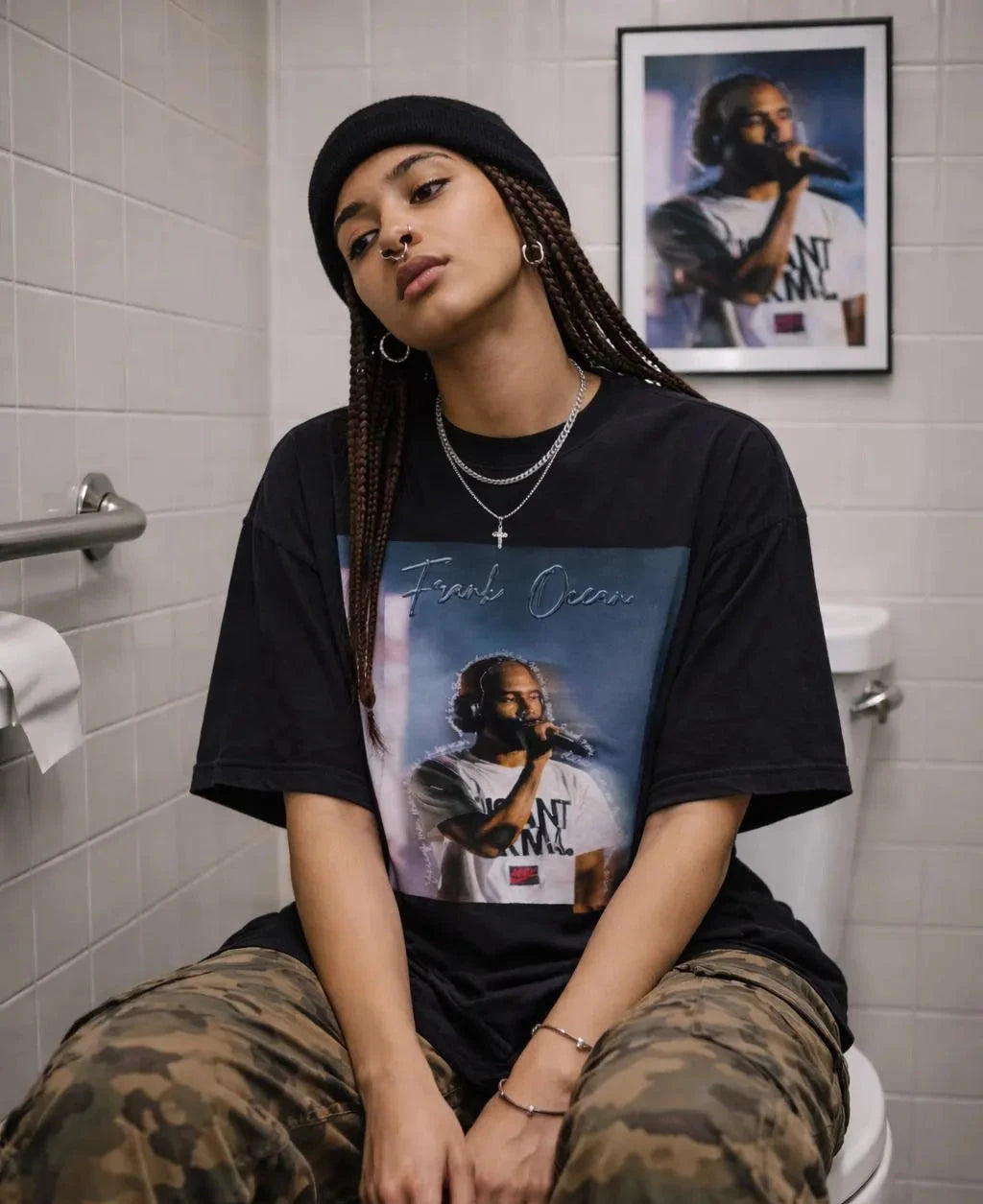 Live Performance Graphic T Shirt, Vintage Concert Style Tee, Oversized Streetwear Cotton Shirt, Black Aesthetic Unisex Top