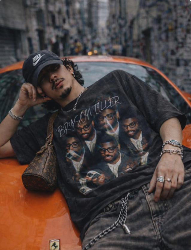 Vintage Distressed Multi-Exposure Graphic Tee – Abstract Streetwear Portrait Shirt