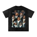 Vintage Distressed Multi-Exposure Graphic Tee – Abstract Streetwear Portrait Shirt